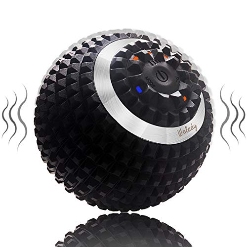 Eléctrico Bola de Masaje Pelota Massage Ball Automasaje Eléctrico Bola Fascia Recargable Wolady 4 Modos IP65 Fitness Bolas Masaje Liberación Miofascial Muscular Masajeador Espalda Pierna Trigger Point