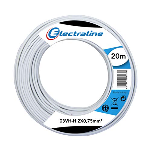 electroline 10674 - Cable 03Vh-H, 2x0.75 mm, 20 Mt.