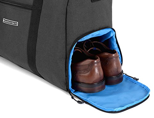 Elegante Bolsa Deporte Bolsa de Viaje con Compartimiento para Zapatos y portabotellas | Bolsa de Mano de 38 litros 55x40x32 | Bolsas de Gimnasio para Hombre y Mujer