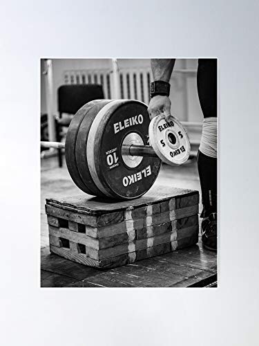 Eleiko Shrugs School Weights Old Loading Motivation Weightlifting Plates Training Hardcore White Barbell And Black Cleans Olympics I Impresionantes carteles para la decoración de la habitación impr