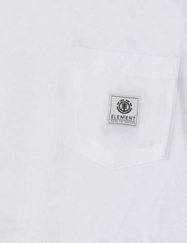 Element Basic Pocket Label - Camiseta de Manga Corta para Hombre Camiseta de Manga Corta, Hombre, Optic White, XS