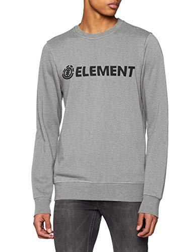 Element Blazin Crew Sudadera, Hombre, Gris (Grey Heather), S