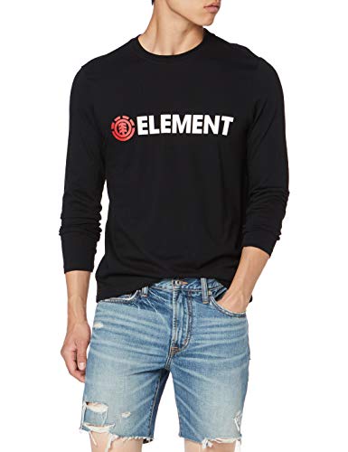 Element Blazin LS tee Shirt, Hombre, Flint Black, M