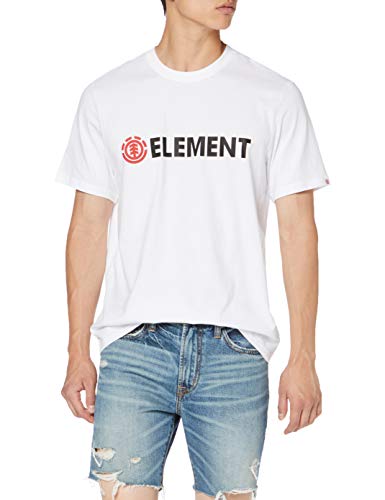 Element Blazin SS Camisetas, Hombre, Blanco (Optic White), XS