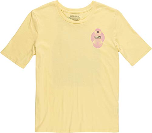 Element - Camiseta moderna para mujer, color rosa coral Amarillo Palomitas M