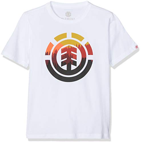 Element Glimpse Icon SS Boy tee Shirt, Niños, Optic White, 4
