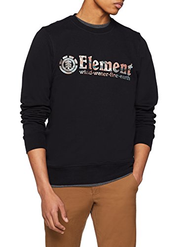 Element Horizontal Fill Crew Sudadera, Hombre, Negro (Flint Black), L