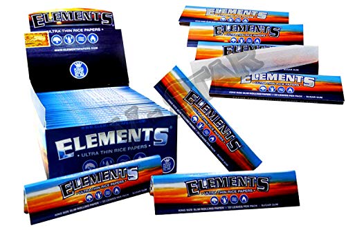 Element s Artesano Ultra Delgada de arroz Papeles de enrollar 1.25" Caja de 15 Paquetes Completa