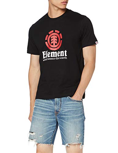 Element Vertical - Camiseta de Manga Corta para Hombre Camiseta de Manga Corta, Hombre, Flint Black, XS
