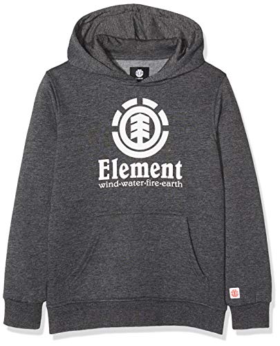 Element Vertical Hood Boy Sudadera con Capucha, Niños, Gris (Charcoal Heathe), 14