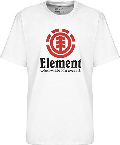 Element Vertical SS Camisetas, Hombre, Blanco (Optic White), XL