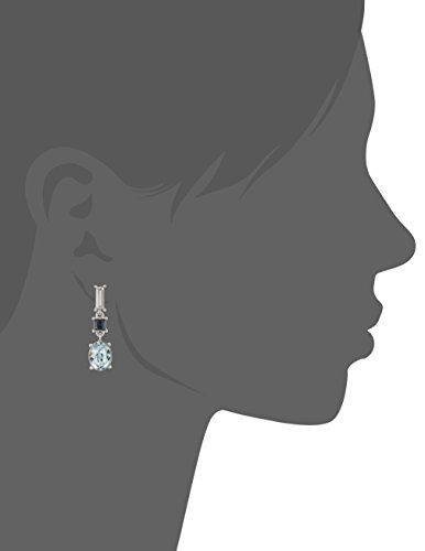 Elements Silver Swarovski Light Azore Denim - Pendientes de plata