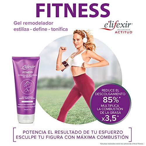 Elifexir Fitness - Crema Tonificante Rápida Absorción | Reductor Estrias | Quemagrasas Potente | Anti Descolgamiento 200ml