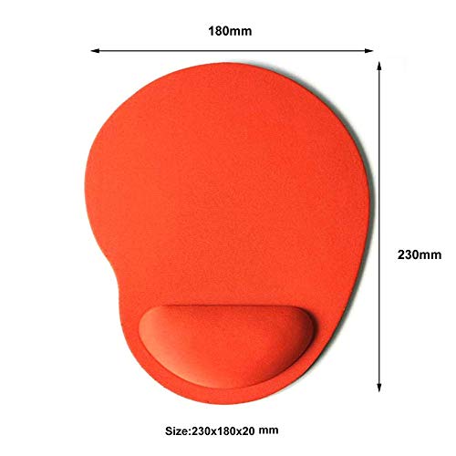 Emilyisky EVA Foam 3D Mouse Pad reposamuñecas Mousepad Alfombrillas Alfombrillas para Gamer Orange