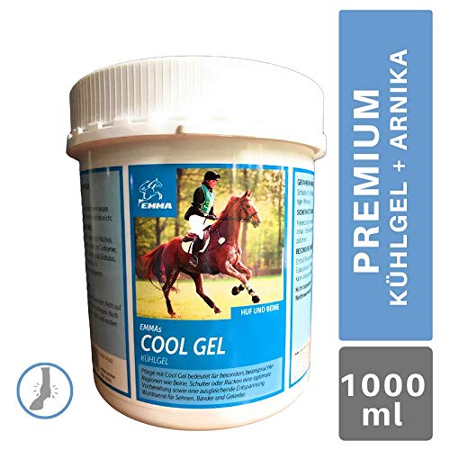 EMMA bálsamo para Caballos ungüento refrescante para Caballos I bálsamo para músculos y articulaciones I Gel refrescante para la tensión con árnica, mentol y Romero 1000 ml