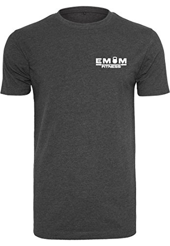 emom Fitness Bar Bell & Coffee bien sentado Sport – Camiseta (Diseño trasero Pecho), 10696-Dunkelgrau-l, gris oscuro, large