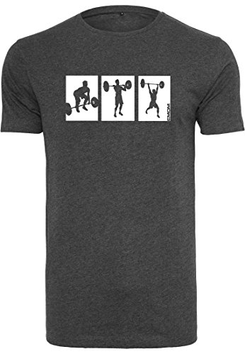 emom Fitness Clean & Jerk bien sentado Sport Fitness – Camiseta para hombre, color gris oscuro, tamaño extra-large