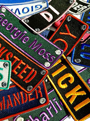 Emporium Embroidery Parches Rectangular Personalizados Customizados Plancha Bordado Chaquetas Uniforme Vaqueros Etiquetas Mediano