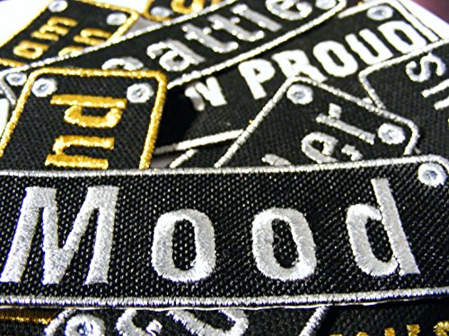 Emporium Embroidery Parches Rectangular Personalizados Customizados Plancha Bordado Chaquetas Uniforme Vaqueros Etiquetas Pequeño
