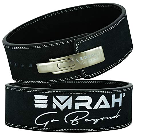 EMRAH Pro Buff Hide Cinturón de Levantamiento de Pesas para Hombres y Mujeres | Durable Cómodo (Negro, XL)