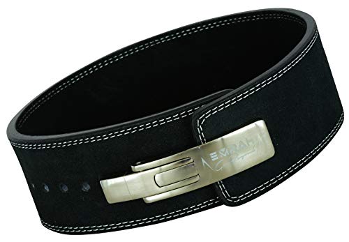 EMRAH Pro Buff Hide Cinturón de Levantamiento de Pesas para Hombres y Mujeres | Durable Cómodo (Negro, XL)