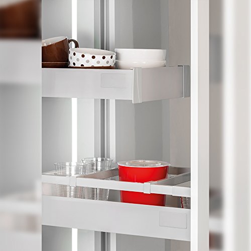 EMUCA - Kit de cajón para Cocina o baño con guias de extracción Total y Cierre Suave, Altura 83mm y Profundidad 500mm, Gris