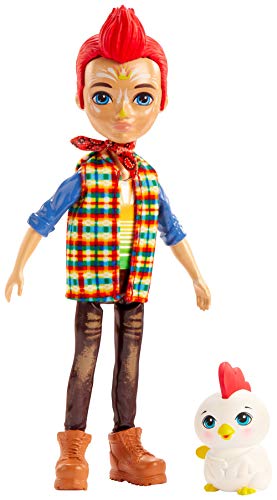 Enchantimals Muñeca Redward Rooster con mascota Cluck (Mattel GJX39)