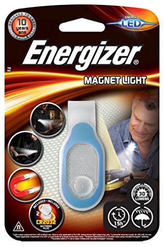 Energizer E300682400 - Luz funcional LED con clip magnético, 30 lm, 15 horas, resistente al agua, tamaño compacto, pilas incluidas