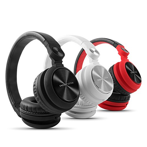 Energy Sistem Headphones DJ2 Black Mic (Auriculares Estilo DJ, Flip-Up Ear Cups, Removable Cable, Control Talk, Foldable)