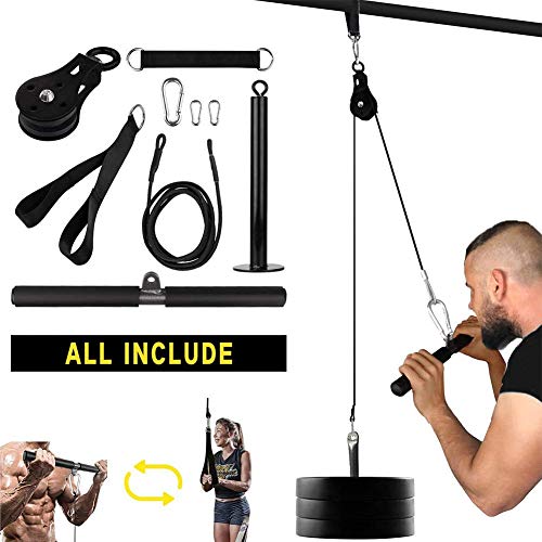 Entrenador de rodillo de muñeca del antebrazo, sistema de polea Fitness LAT, ejercitador Blaster de fuerza del brazo, ejercitador de extensión de tríceps para LAT Pull Down, máquina de cable de polea