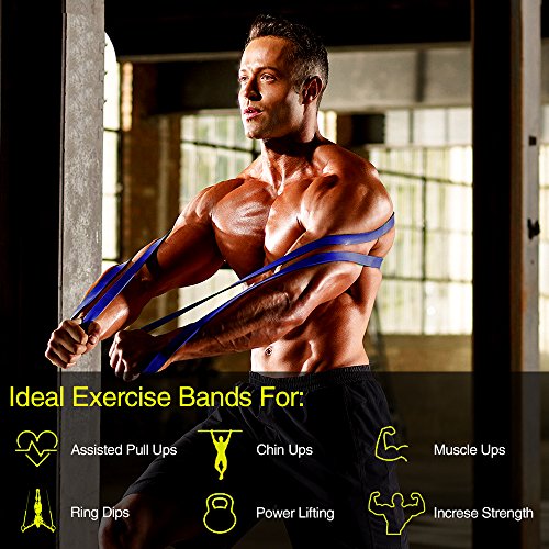 Eocusun Bandas Elásticas, Bandas de Resistencia [ Individualmente y en un Set Barato ] Fitness Bandas para Yoga, Crossfit, Entrenamiento de Fuerza, Pilates, Fisioterapia