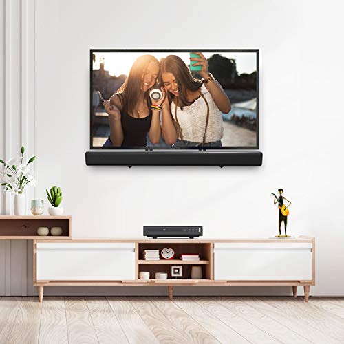 Eono by Amazon - Soporte de Barra de Sonido Universal para Barras con Orificios en la Parte Trasera o Inferior como Samsung LG Bose Sonos, Instalarse Encima o Debajo del TV; Soporte de Soundbar PL5425