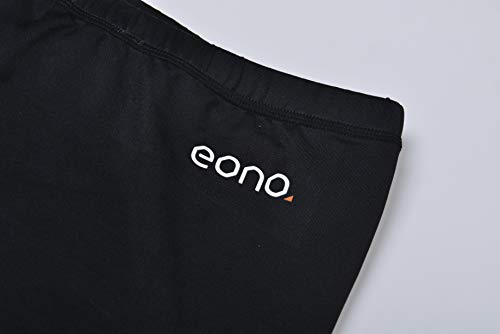 Eono Essentials - Mallas de yoga pirata elásticas para mujer con cintura media (negro, S)