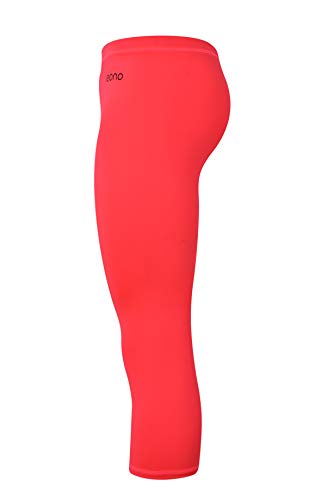 Eono Essentials - Mallas de yoga pirata elásticas para mujer con cintura media (rosa, L)