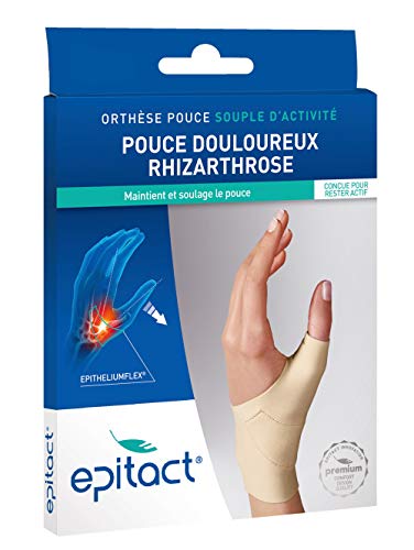 Epitact Ortesis Proprioceptiva Flexible Pulgar Doloroso Mano Derecha - Tamaño : Tamaño M