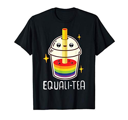 Equalitea Bubble Tea Mug Boba Tea Milk Gay LGBT Pride Kawaii Camiseta