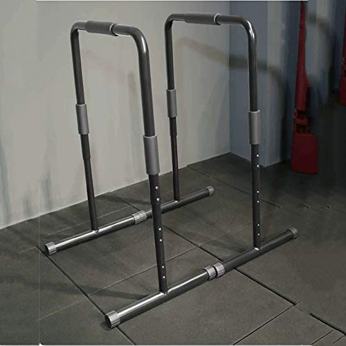 Equipo de la aptitud Para tríceps Dips Fit Dip Stand Station Heavy Duty Ultimate Body Press Bar con conector de seguridad Entrenamiento deportivo ( Color : Negro , tamaño : 58*91*43.5cm )