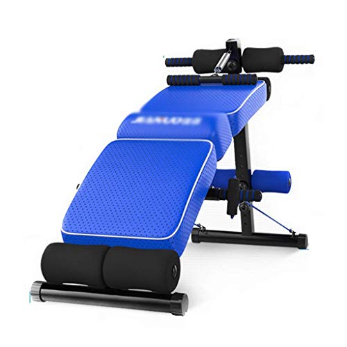 Equipos de ejercicio abdominal, caderas, abdominales artefactos, equipos abdominales, ejercicios de cuerpo completo, gimnasia for el hogar, la oficina de ejercicio bajo techo, plegable, azul, 146 * 30