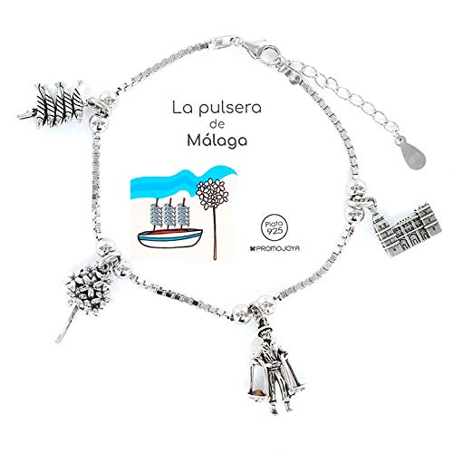 Eres lo mas mujer Pulseras Ciudades, Comunidades Autónomas y Paises Plata (Malaga)