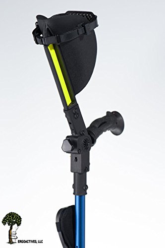 Ergobaum® 1 par (2 unidades)- Muletas de Niños Ergonomicas con Shock Absorbers (Azules) Niños 2'-5' pies tamaño Ajustable