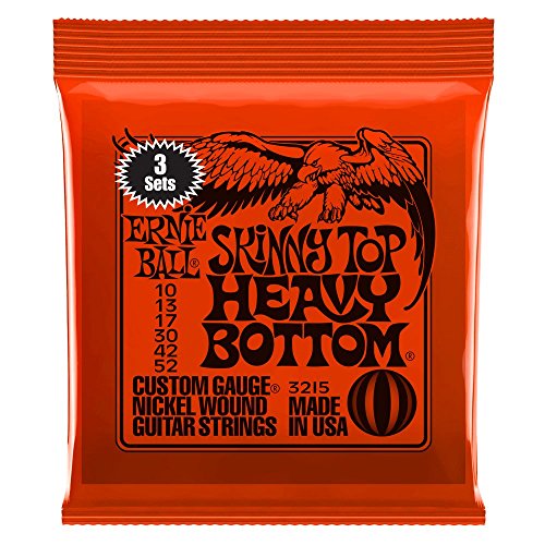 Ernie Ball Skinny Top Heavy Bottom Slinky Nickel Wound Cuerdas para guitarra eléctrica 3 Pack - 10-52 Gauge