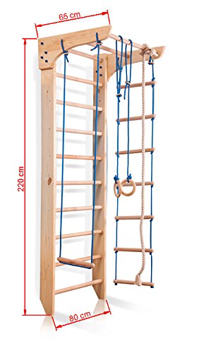 Escalera Sueca Barras de Pared Kinder-2-220, Gimnasia de los niños en casa, Complejo Deportivo de Gimnasia