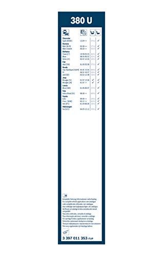 Escobilla limpiaparabrisas Bosch Twin 380U, Longitud: 380mm – 1 escobilla limpiaparabrisas para el parabrisas frontal