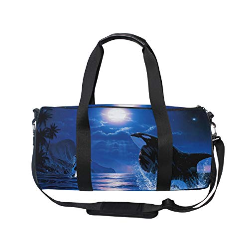 Eslifey Night Ballenas Baile Competición Fitness Sports Bolsas Bolsa de viaje Bolsa de viaje para hombre y mujer