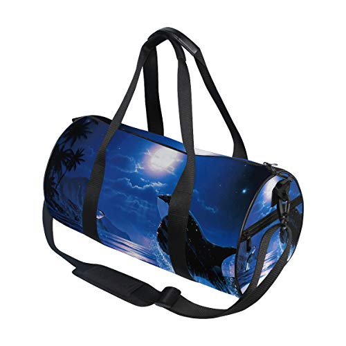 Eslifey Night Ballenas Baile Competición Fitness Sports Bolsas Bolsa de viaje Bolsa de viaje para hombre y mujer