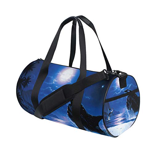 Eslifey Night Ballenas Baile Competición Fitness Sports Bolsas Bolsa de viaje Bolsa de viaje para hombre y mujer