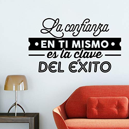 España Éxito Cotizaciones Tatuajes de pared Oficina Decoración de aulas Decoración La confianza es la clave del éxito Cotizaciones Vinilo Decoración del hogar Pegatinas A7 42x25cm