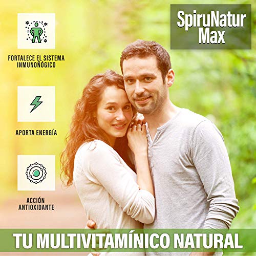 Espirulina Pura con Chlorella y Vitamina C | Espirulina con 99% de pureza | Fuente rica en Vitaminas esenciales, Proteínas, Minerales y Aminoácidos | 100 Cápsulas