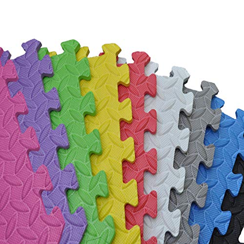 Esteras protectoras deportivas de diMio, forma de rompecabezasEsterilla de protección para suelo, color antracita, tamaño 30x30cm (12 Stk. / 1,08qm), 12.20 x 12.20 x 4.92inches