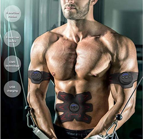 Estimulador Muscular ABS y tóner, los músculos del cinturón Abdominal, el EMS MuscleTrainer Oficina en casa aparatos de Ejercicios for el Abdomen del te/Brazo/Pierna de Entrenamiento M? Hombres o